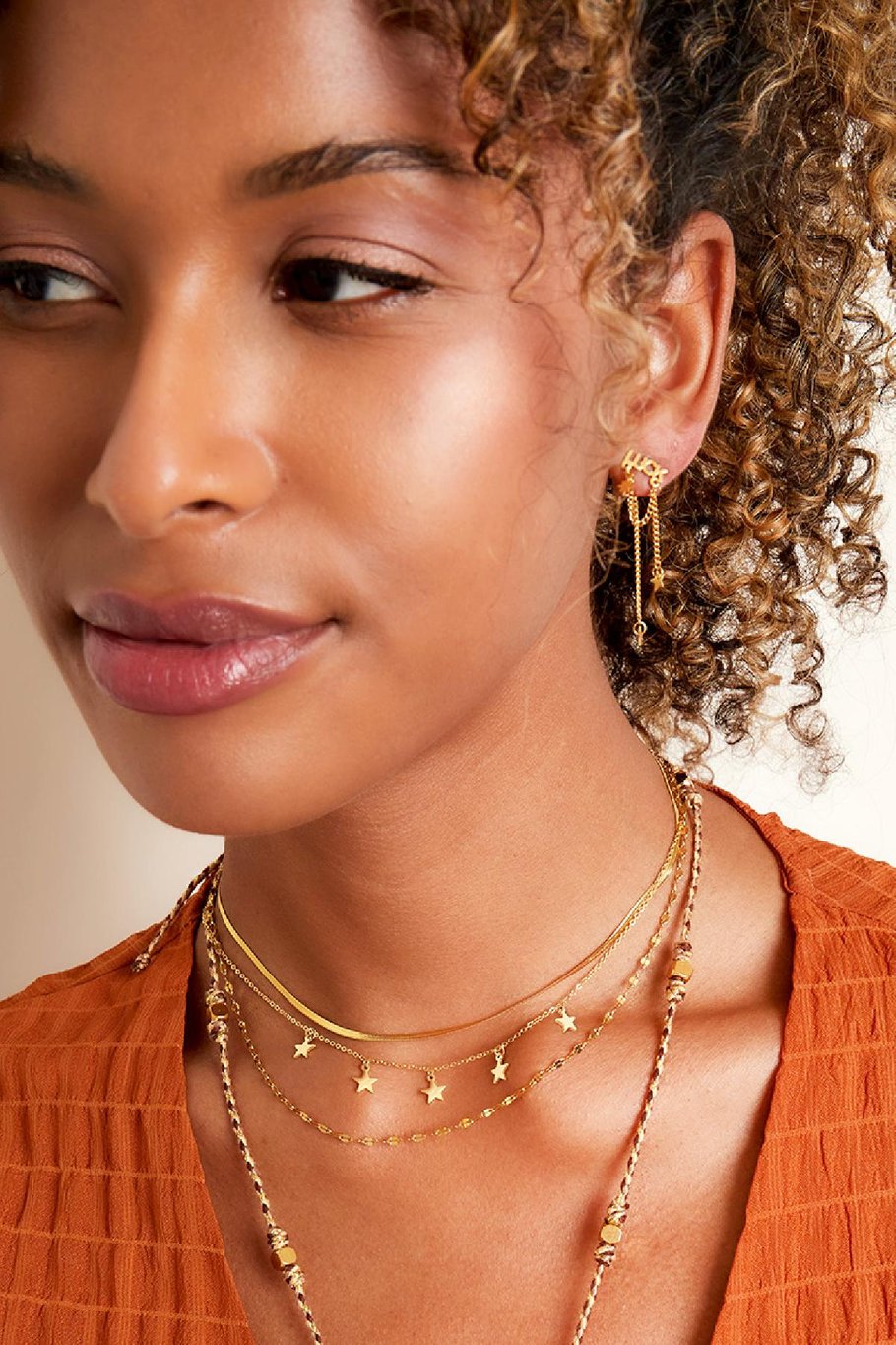 Multi-layered necklace Gold Color Stainless Steel Picture2